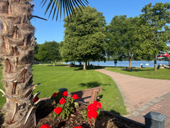 Blick auf den Spielplatz