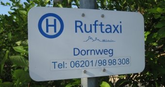 Schild Ruftaxi Dornweg