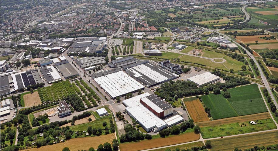 Luftbild vom Technologiepark der Firma Freudenberg